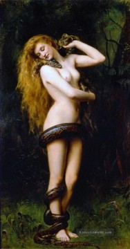 Klassischer Menschlicher Körper Werke - Lilith John Collier Pre Raphaelite Orientalist Classical Nackt